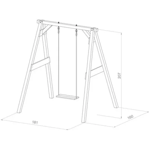 Single swing grey / white