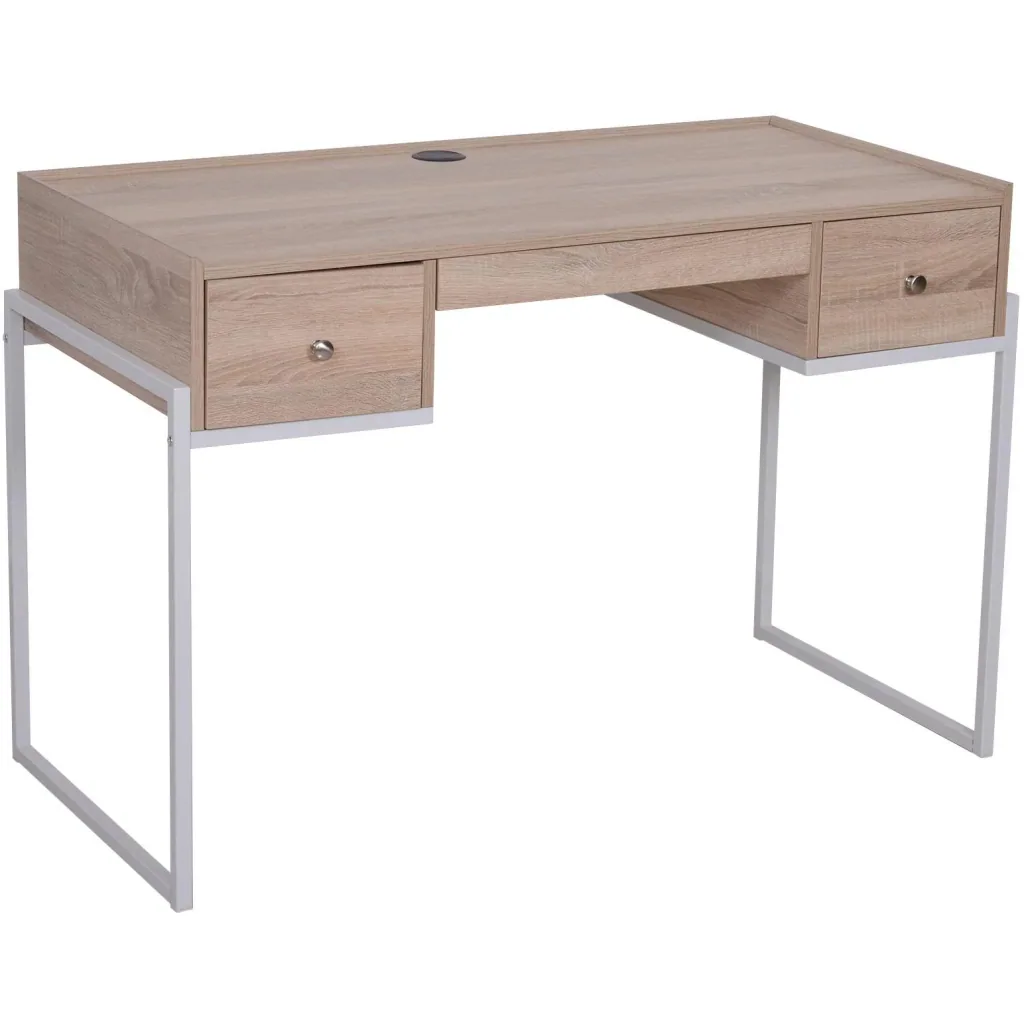Desk computer table office table laptop table work table 3 x drawer adjustable storage box