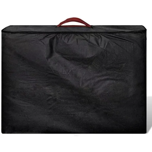 Folding massage table with 2 zones aluminum frame red