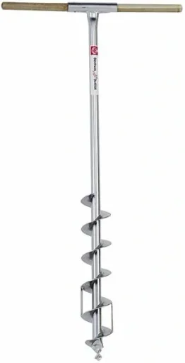 Earth auger, 90 mm Ø with wooden handle