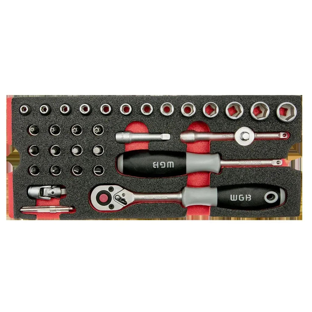 Workshop trolley - 5 drawers, equipped with 6 modules, 103 pieces