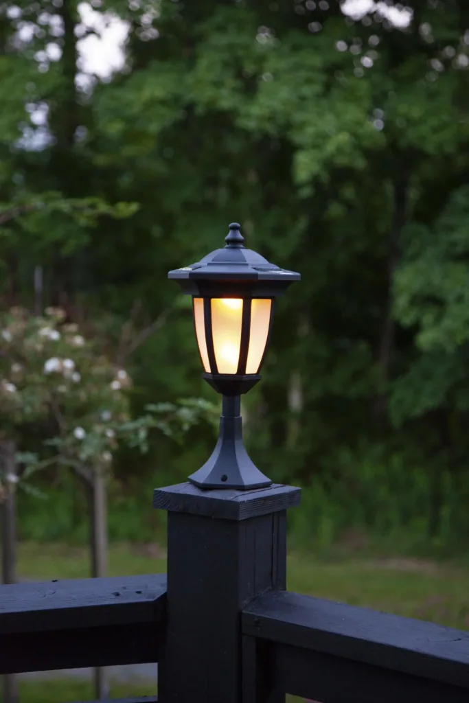 LED solar lantern "Flame" with flame effect