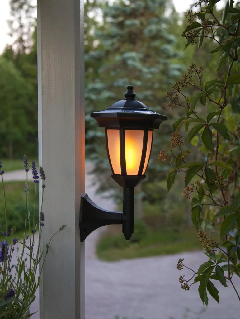 LED solar lantern "Flame" with flame effect