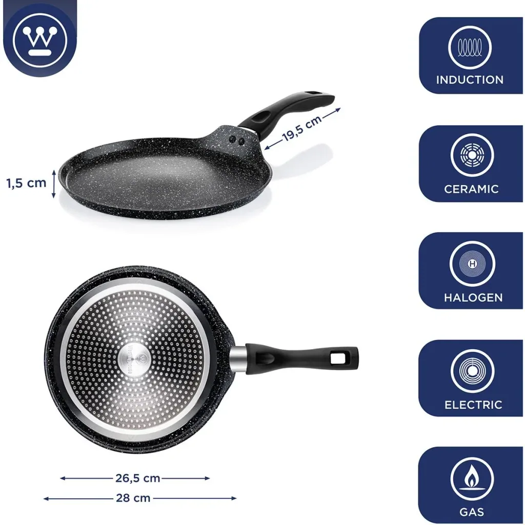 Frying pan Ø28 cm Black Marble