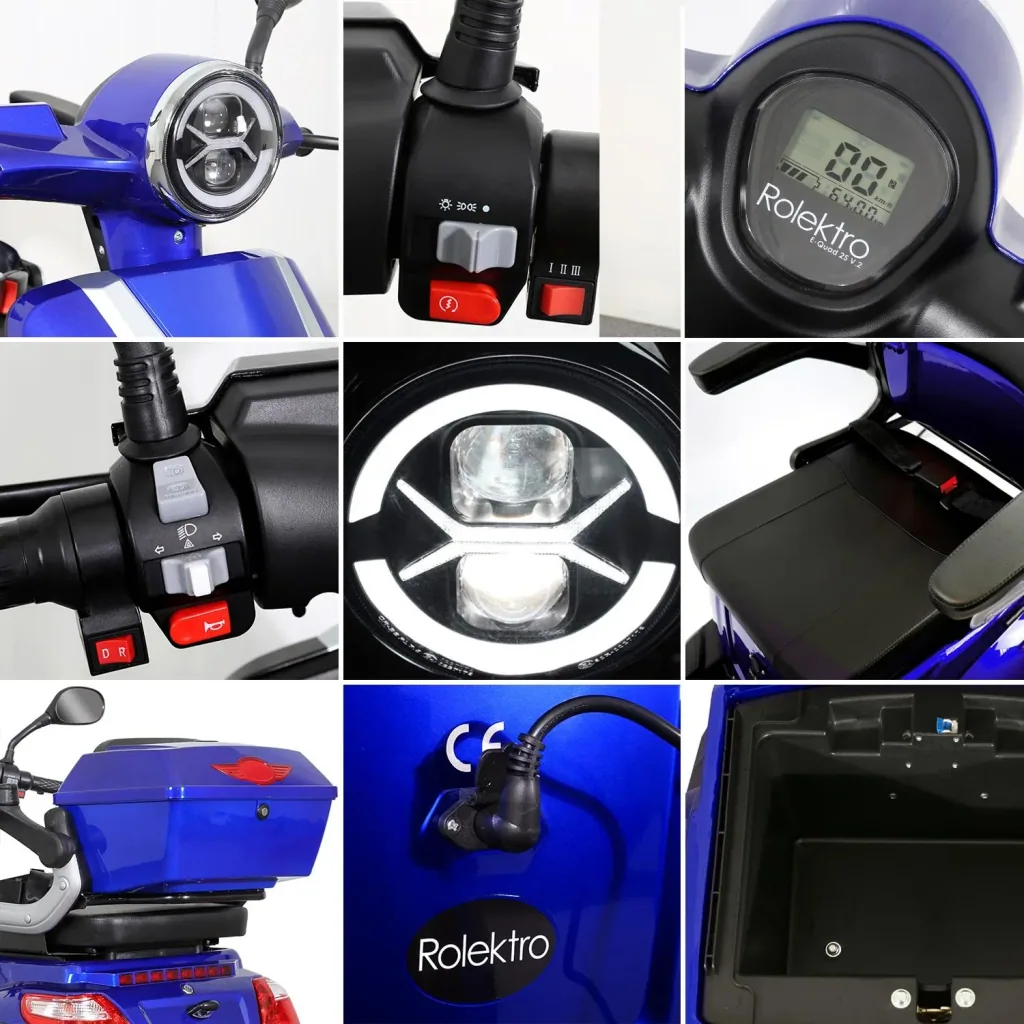 E-Quad 25 V. 2 Blue - 1,000 Watt + Road Legal