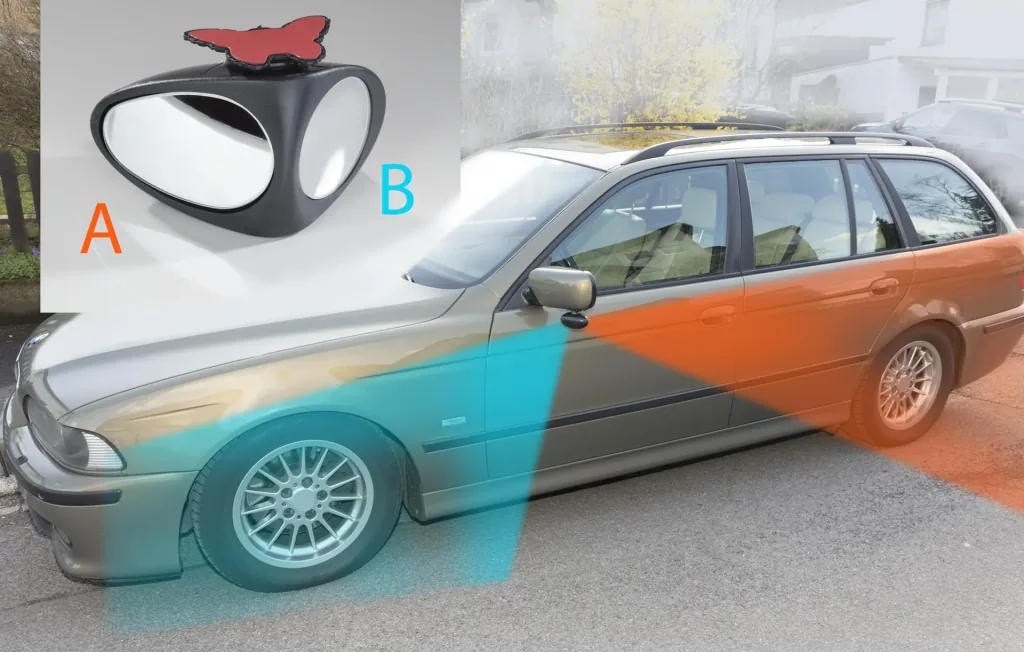 Blind spot mirror "TWIN" - additional exterior mirror 2 in 1