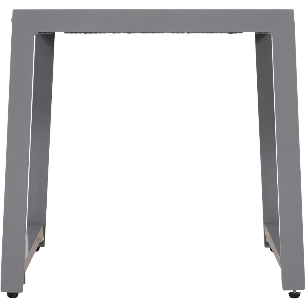Polyrattan garden table with tempered glass
