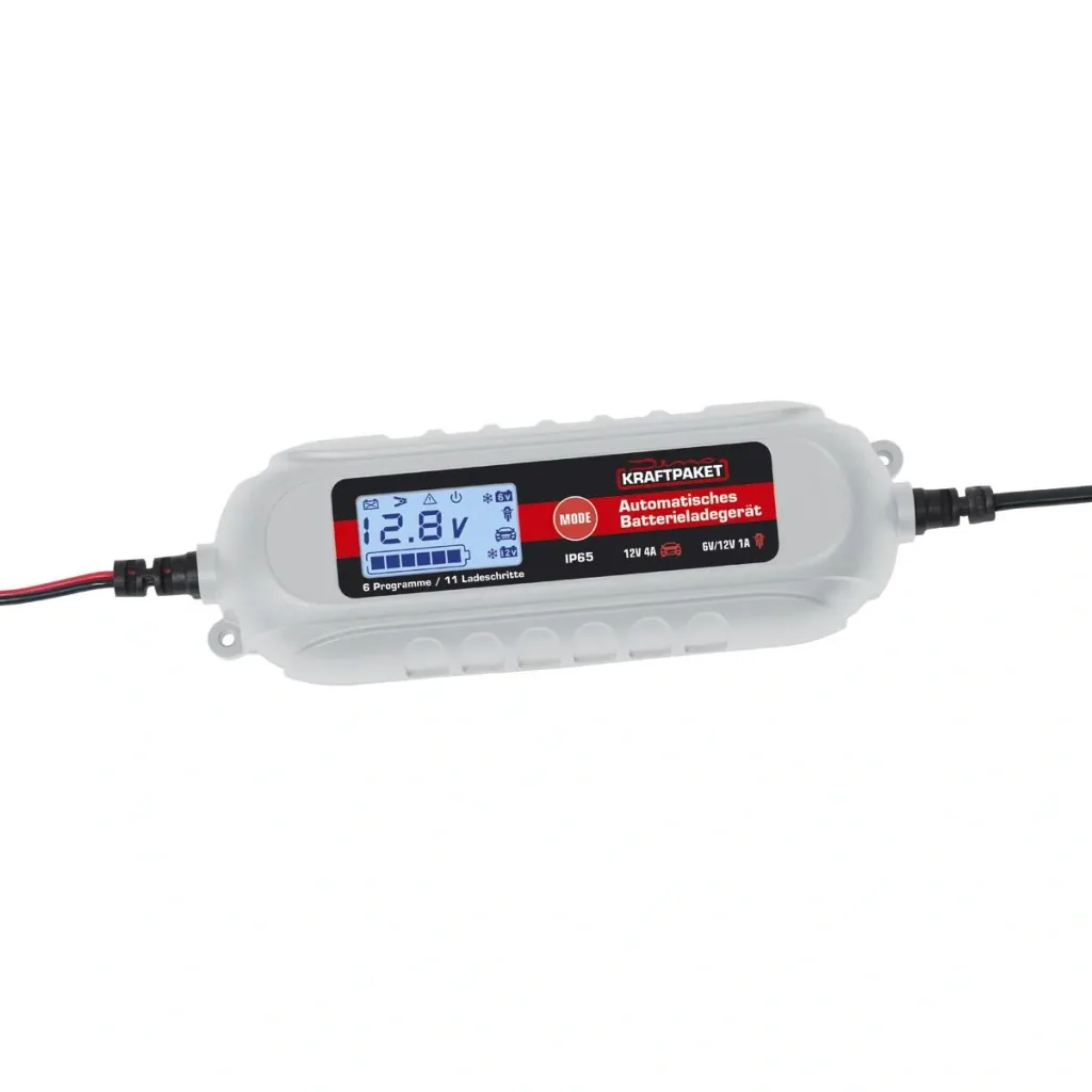Battery charger 6 / 12 Volt - 4 A - with tester