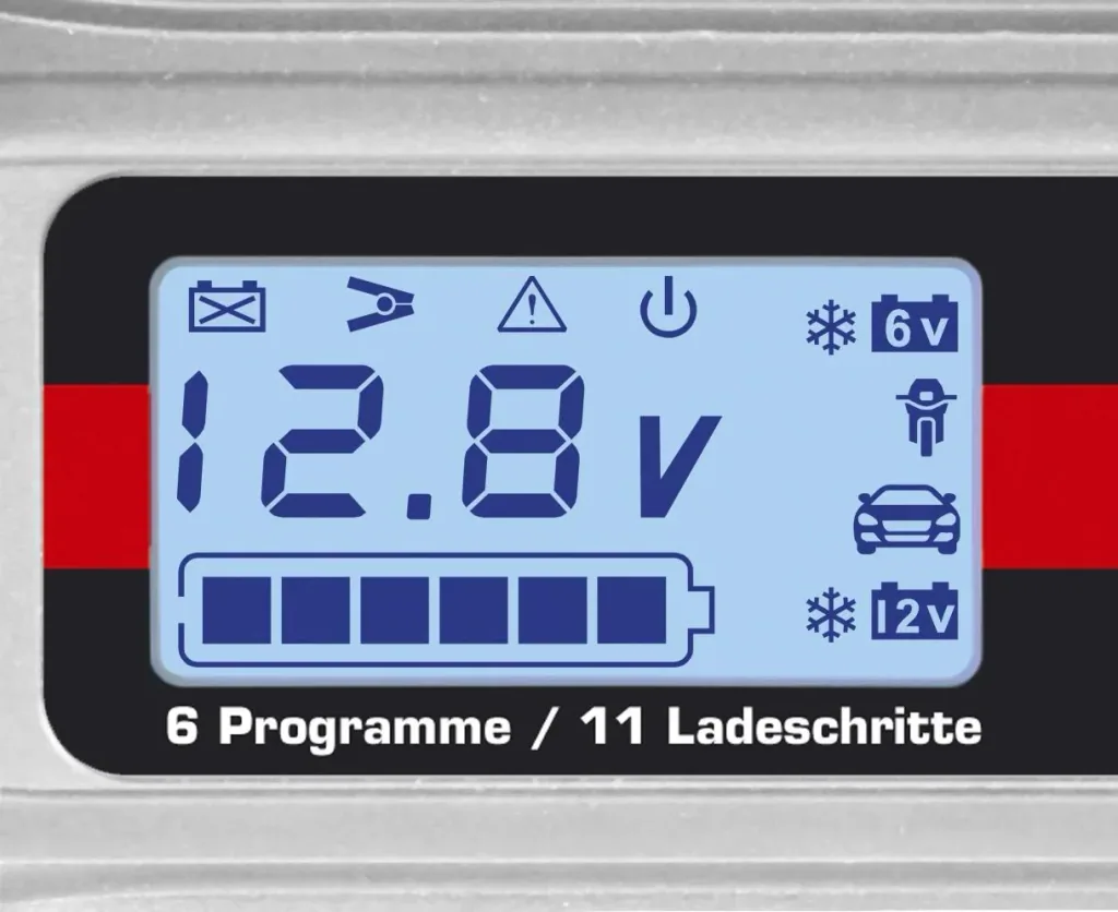 Battery charger 6 / 12 Volt - 4 A - with tester