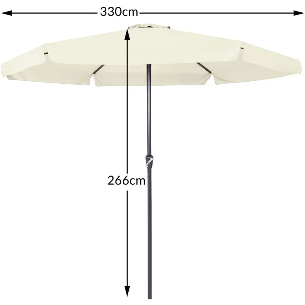 Parasol with rotating mechanism cream Ø 330cm
