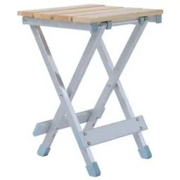 Wooden 5-piece camping table set picnic suitcase table aluminum
