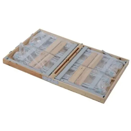 Wooden 5-piece camping table set picnic suitcase table aluminum