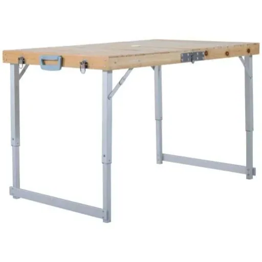 Wooden 5-piece camping table set picnic suitcase table aluminum