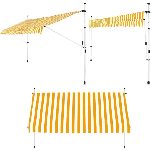 Klem sun sail yellow/white 250cm