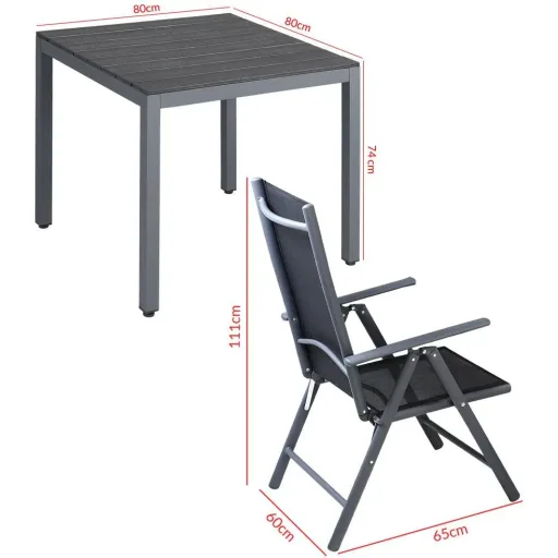 5-piece garden set - anthracite