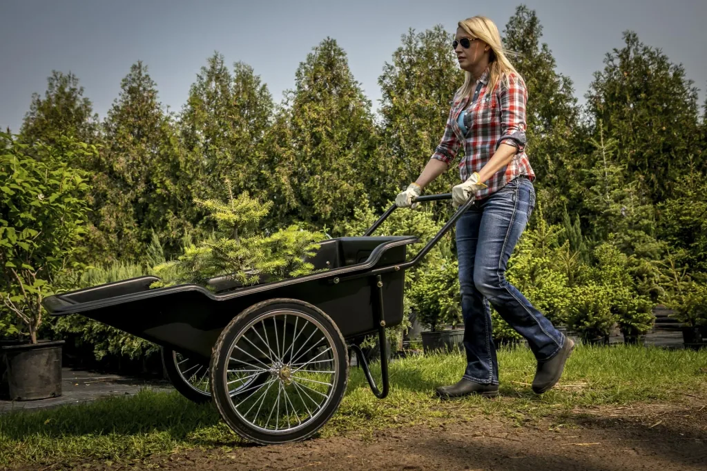 Kruiwagen Premium 283L 74×165×74 cm Zwart – 181 kg draagvermogen, massieve rubberen wielen