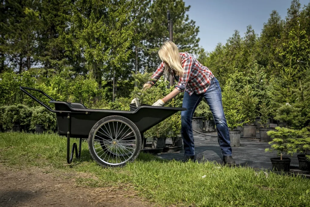 Kruiwagen Premium 283L 74×165×74 cm Zwart – 181 kg draagvermogen, massieve rubberen wielen