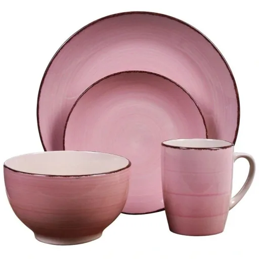 NL Dinnerware Set 16-piece - Stoneware - Pink