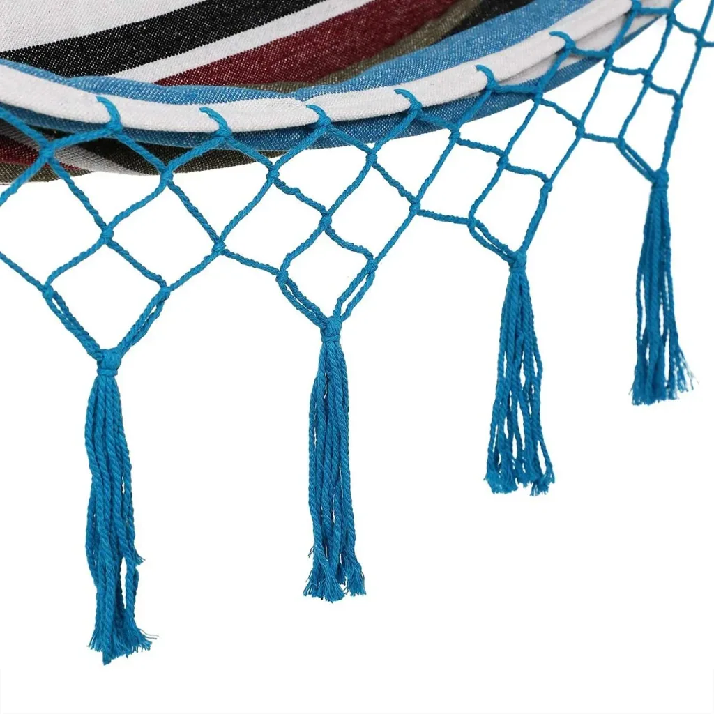 Hammock blue 210x150cm with fringes