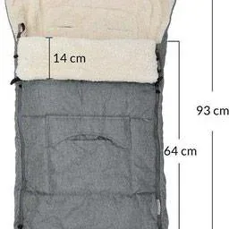 Stroller Footmuff Grey | Teddy | Stroller Footmuff Grey | Maxi-Cosi | with storage bag