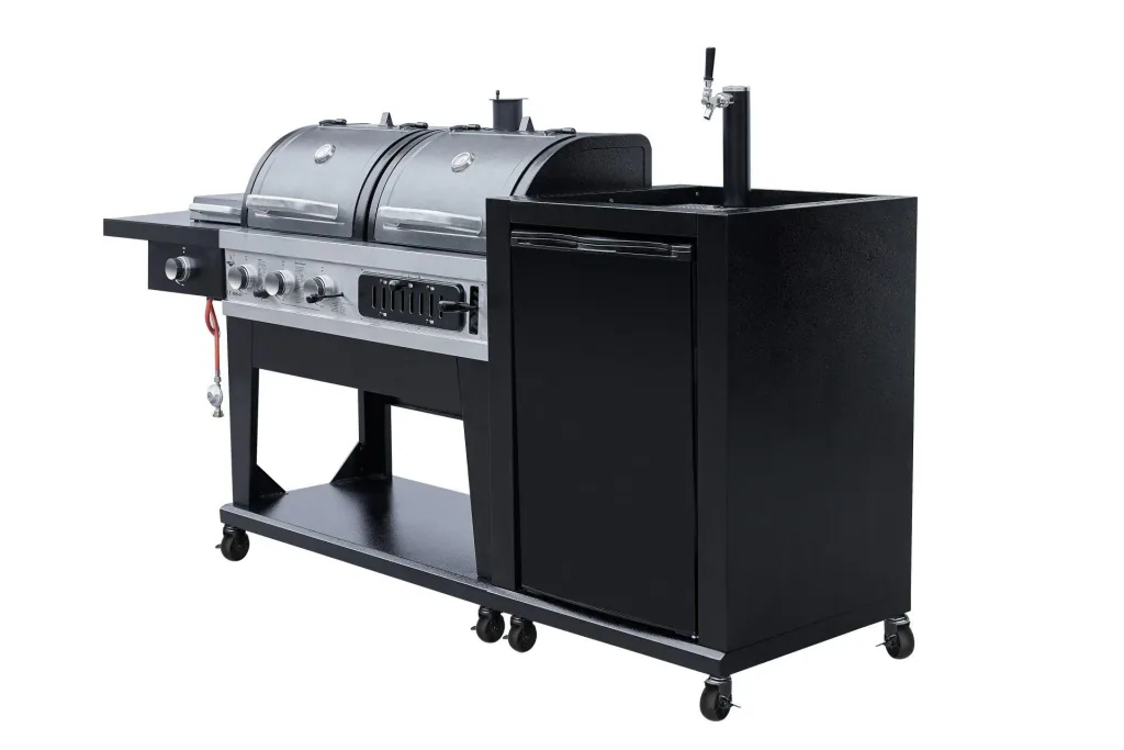 3-in-1 combigrill met bierkoeler en tapsysteem