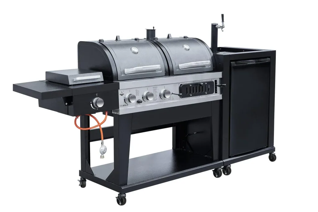 3-in-1 combigrill met bierkoeler en tapsysteem