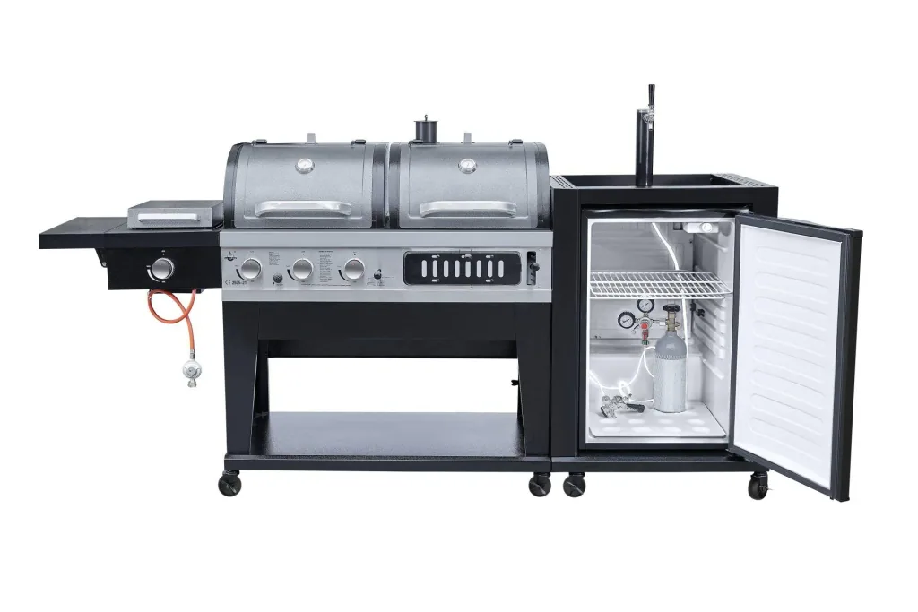 3-in-1 combigrill met bierkoeler en tapsysteem