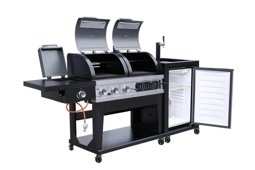 3-in-1 combigrill met bierkoeler en tapsysteem