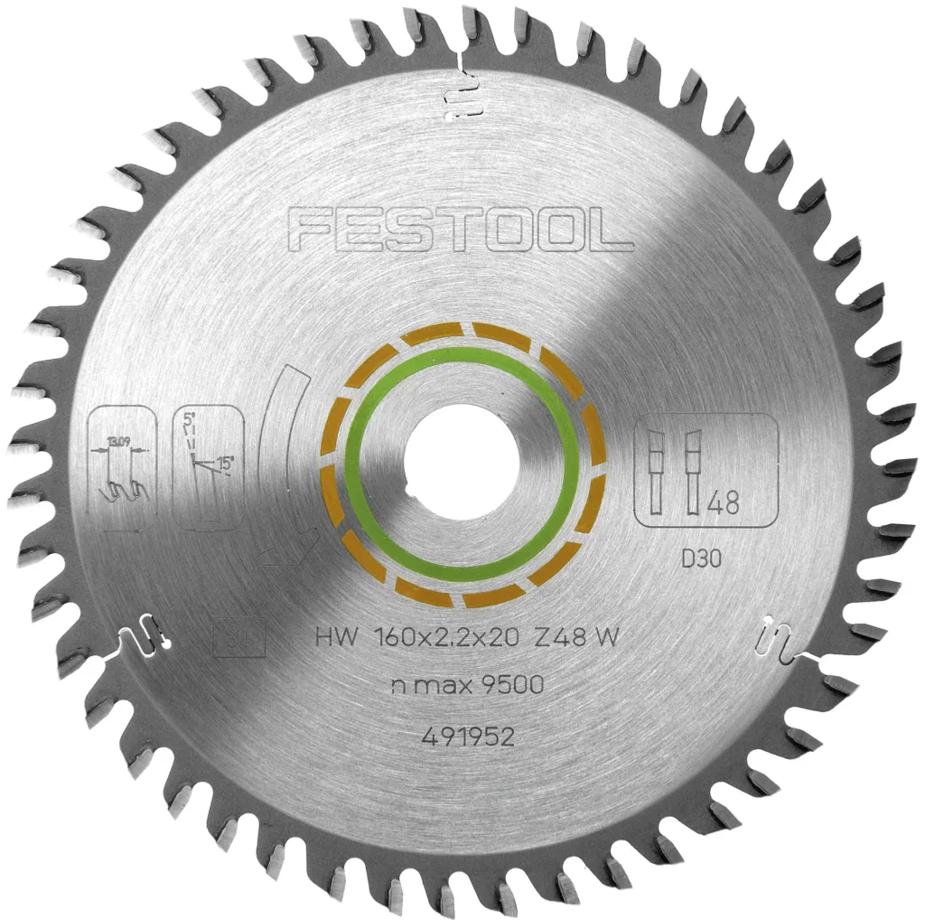 Fine-tooth saw blade HW 160 x 2.2 x 20 W48