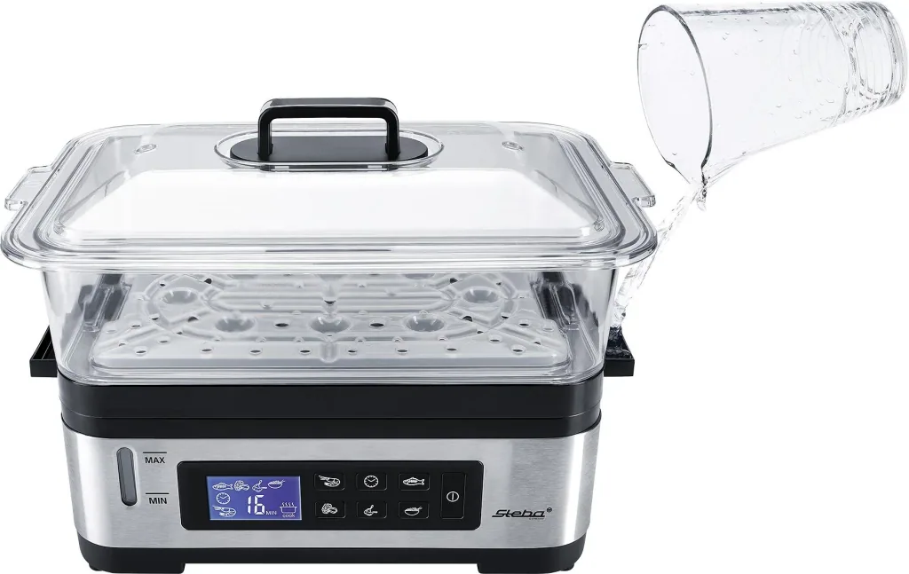 Electronic steamer “DG2”, stainless steel, 1200 watts