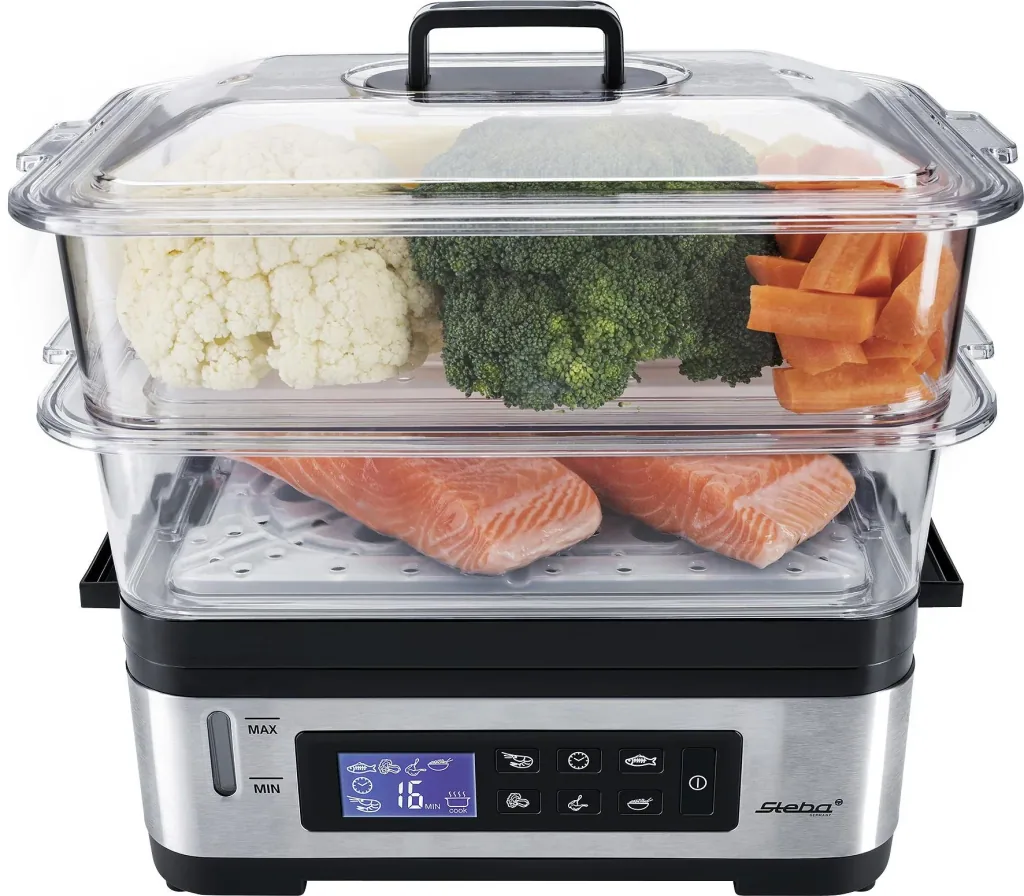 Electronic steamer “DG2”, stainless steel, 1200 watts