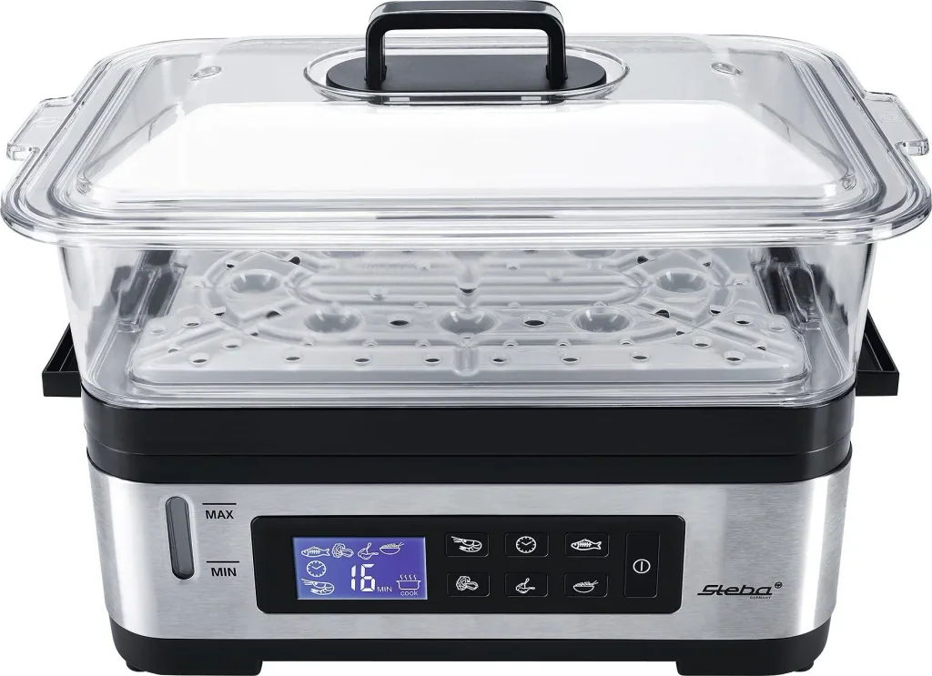 Electronic steamer “DG2”, stainless steel, 1200 watts