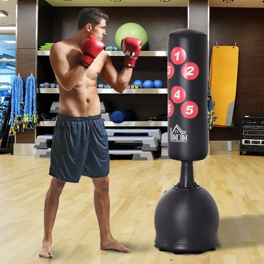 Standing punching bag black