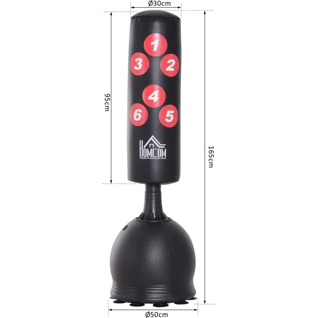 Standing punching bag black