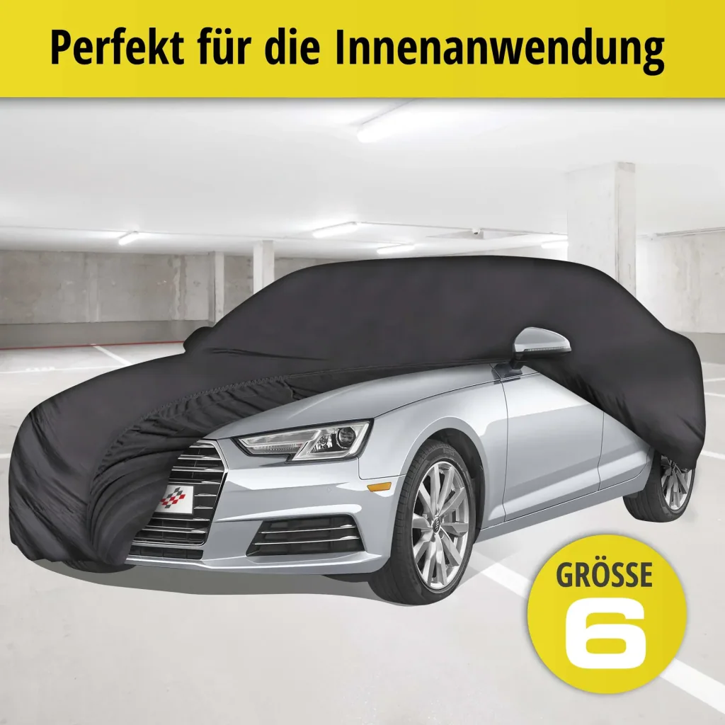 Car cover indoor soft - size 6 - 481x520x170cm - PES - elastane