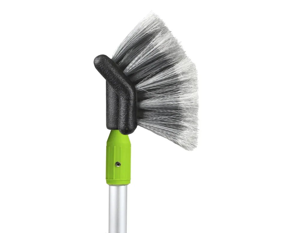 Washing brush with telescopic rod