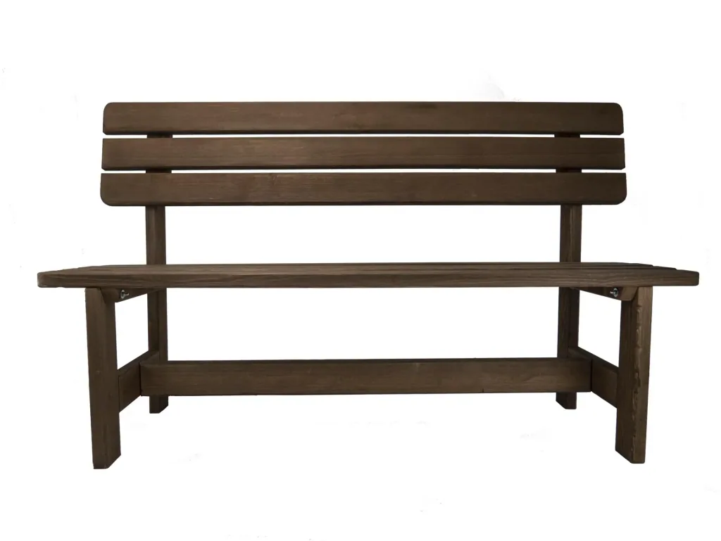 Wooden bench Isar brown