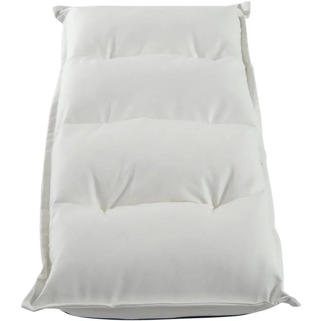 Beanbag seat cushion with backrest foldable white