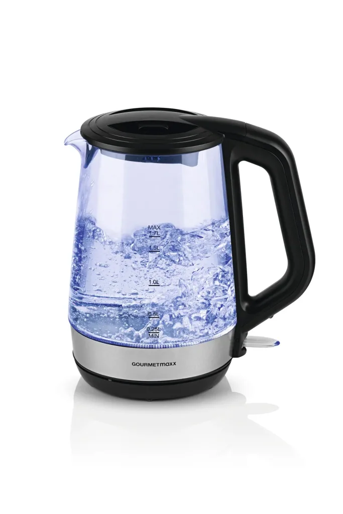 Glass kettle "cup by cup" 1.7 liters, 2200 W