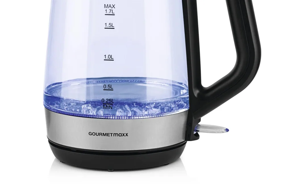 Glass kettle "cup by cup" 1.7 liters, 2200 W