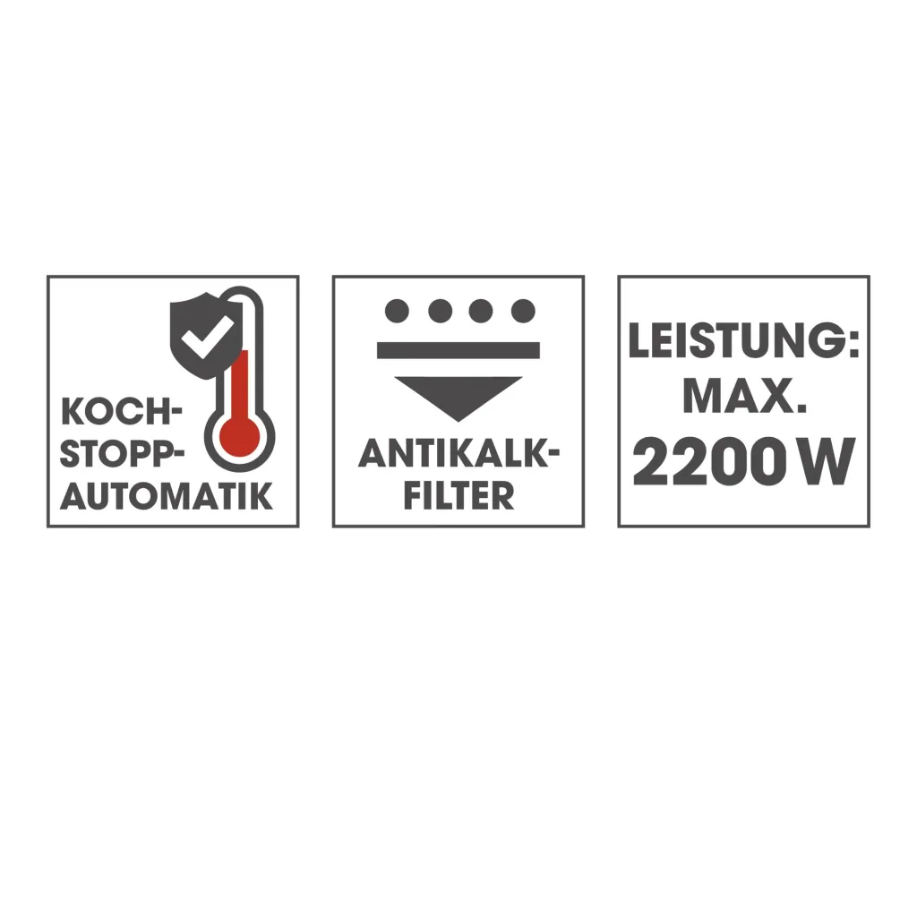 Glass kettle "cup by cup" 1.7 liters, 2200 W