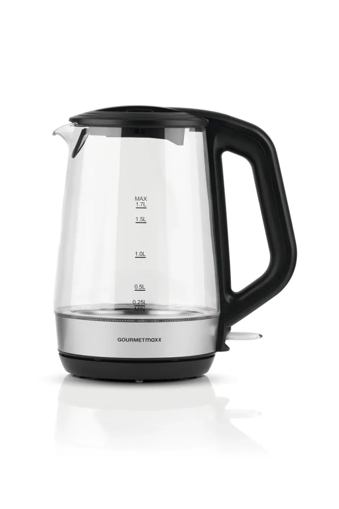 Glass kettle "cup by cup" 1.7 liters, 2200 W