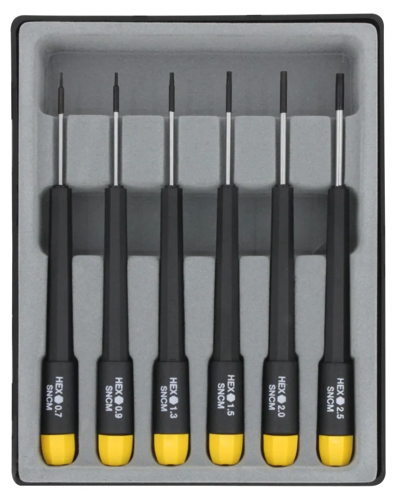 Hexagon screwdriver set 6-piece for precision mechanics and crafts