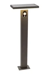 Solar LED base ARIANE with sensor, black, 3.3 watts, 210 lm, warm white