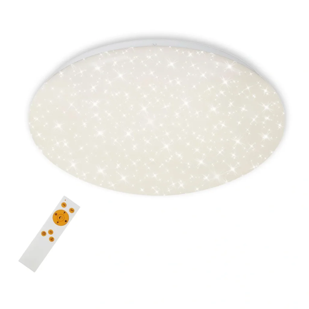 LED starry sky ceiling light, round, Ø 39 cm, CCT, 22 watts, white