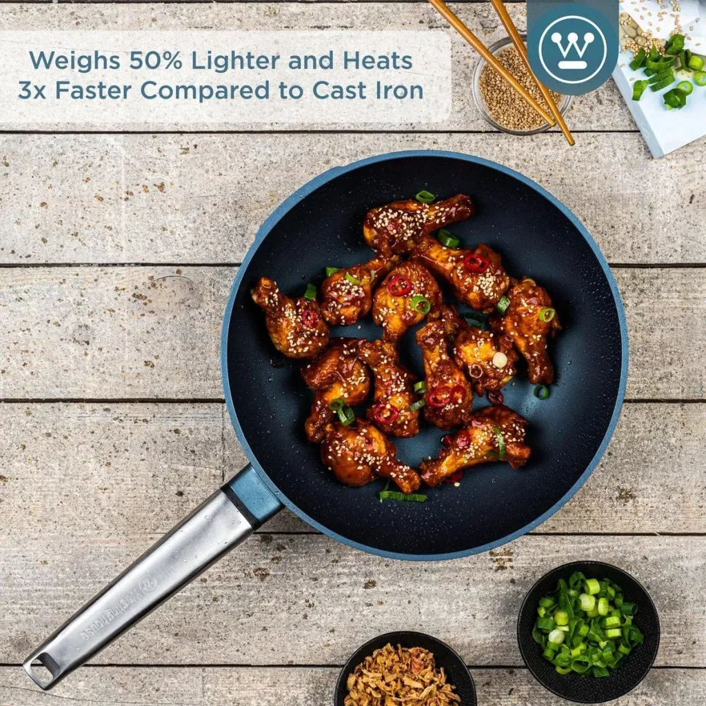 Performance Series Wok Pan - Wok with Lid - 28 cm - Blue