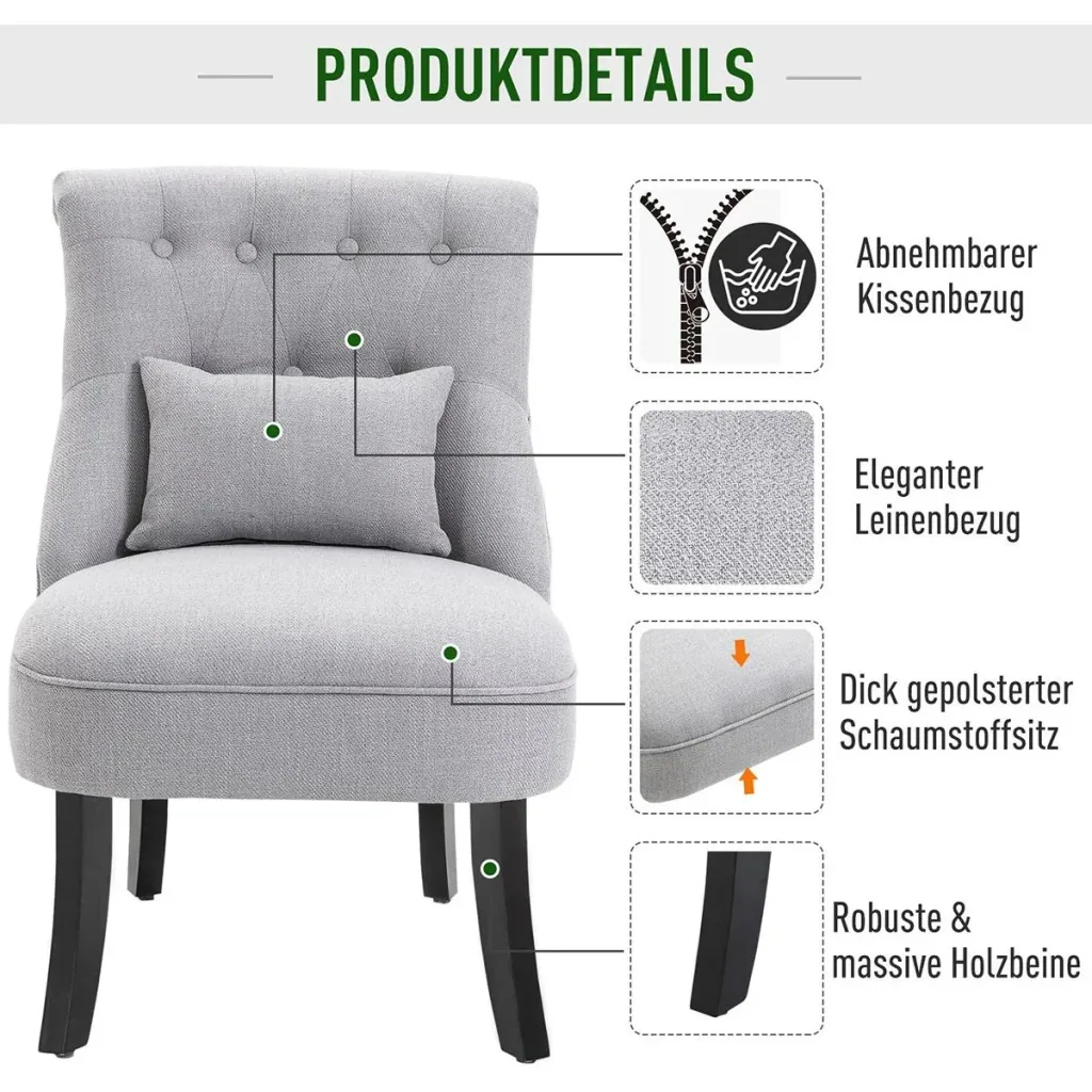 Relaxing chair with back cushion