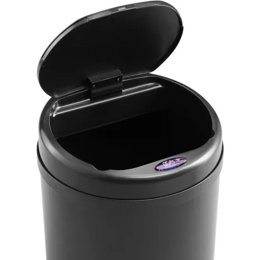 Automatic stainless steel trash can / waste bin with sensor - 56 L - Black
