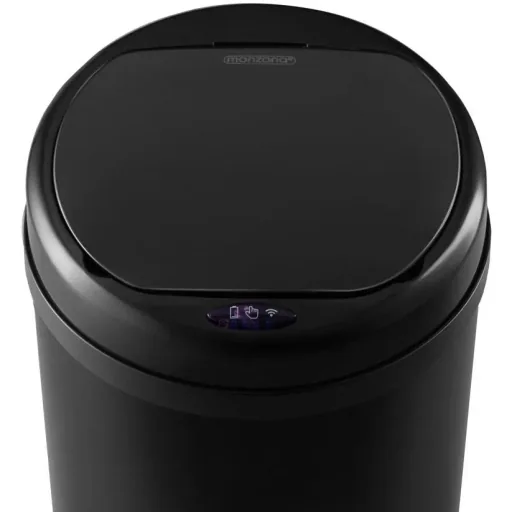 Automatic stainless steel trash can / waste bin with sensor - 56 L - Black
