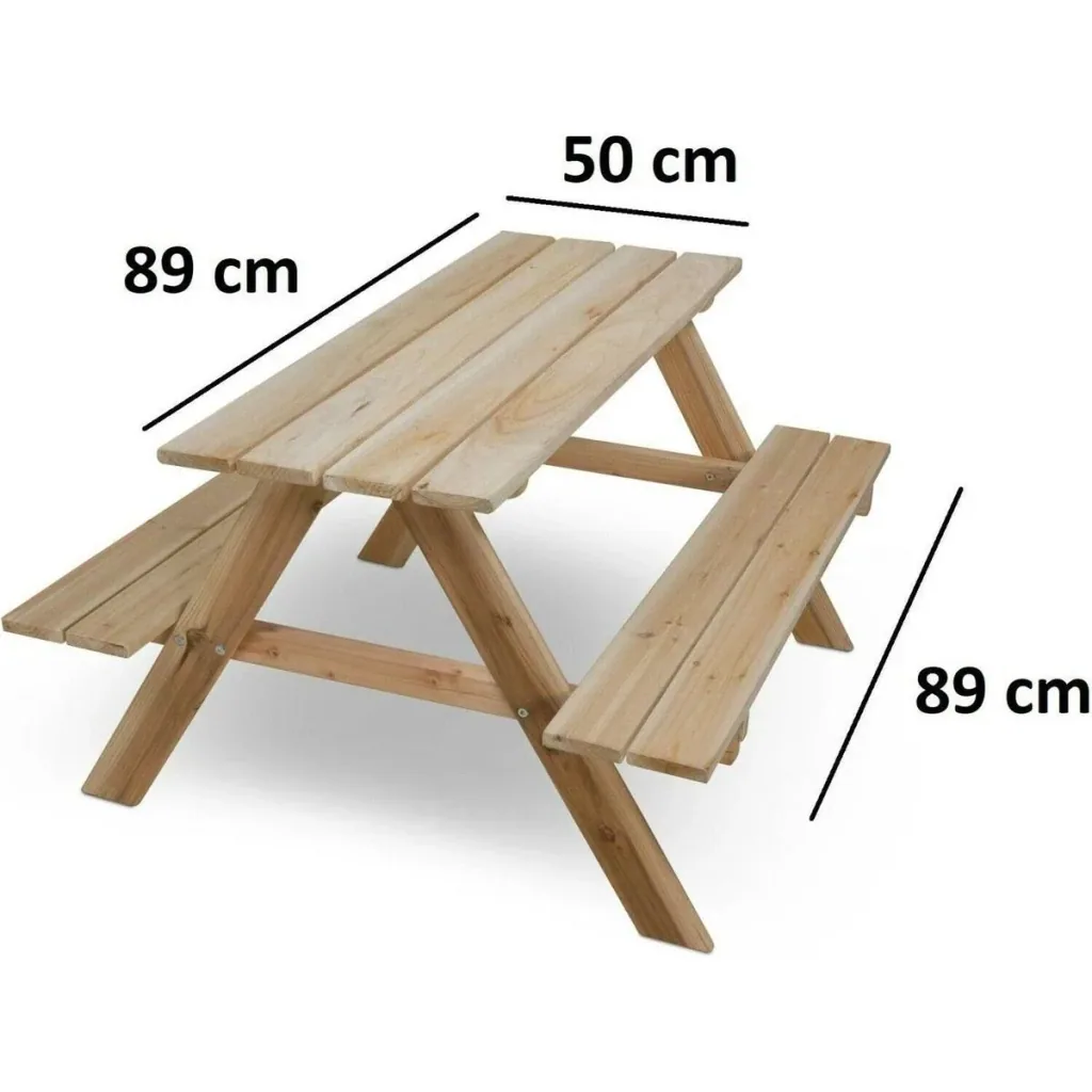 Toy picnic table for children - 50x80x89 cm